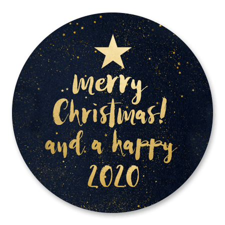 Kerstboom in letters sterretjes